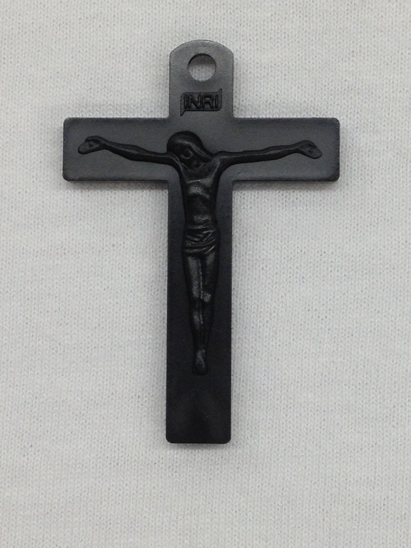 BLACK PLASTIC MISSION CRUCIFIX M51BK