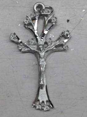 Photo of PEWTER TREE OF LIFE CRUCIFIX 1.75 101