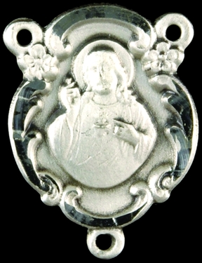 Photo of STERLING SILVER SACRED HEART OF JESUS CENTER 1320
