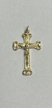 Photo of GOLD PLATED CRUCIFIX w/ 4 HEARTS 1460