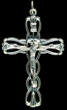 Photo of NICKEL SILVER CRUCIFIX 529