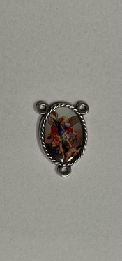 Photo of NICKEL SILVER ST MICHAEL THE ARCHANGEL PHOTO CENTER 553MK