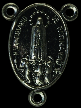 Photo of NICKEL SILVER OUR LADY OF FATIMA CENTER WITH RELIC 586