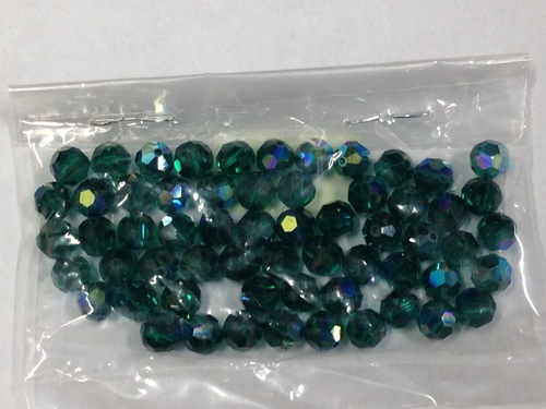 Photo of EMERALD 6MM PRECIOSA AURORA BOREALIS CRYSTAL BEADS 611E