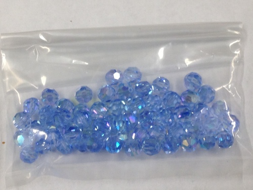 Photo of LT SAPPHIRE 6MM PRECIOSA AURORA BOREALIS CRYSTAL BEADS 611LSA