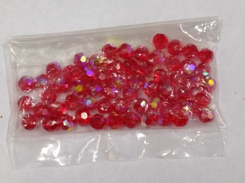 Photo of RUBY 6MM PRECIOSA AURORA BOREALIS CRYSTAL BEADS 611RU