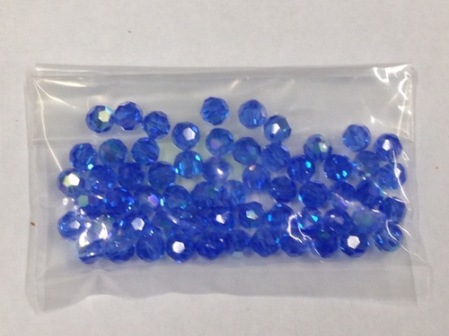 Photo of SAPPHIRE 6MM PRECIOSA AURORA BOREALIS CRYSTAL BEADS 611SA