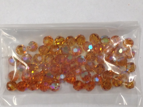 Photo of TOPAZ 6MM PRECIOSA AURORA BOREALIS CRYSTAL BEADS 611T