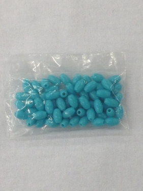 Photo of AQUA 6X8MM POLISHED PLASTIC BEAD 636AQ