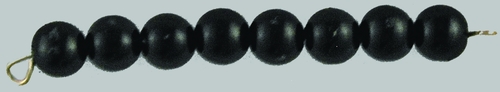 Photo of 8MM ROUND BLACK PLASTIC BEADS 658