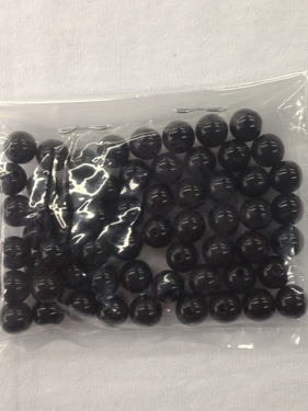 Photo of BLACK 8MM OPAQUE PLASTIC BEADS 666BK