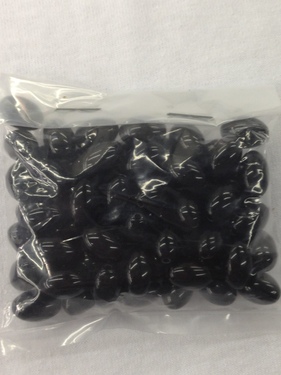 Photo of BLACK 8x12MM OVAL ACRYLIC BEADS 672BK