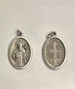 Photo of OXIDIZED ST BENEDICT MEDAL 704B