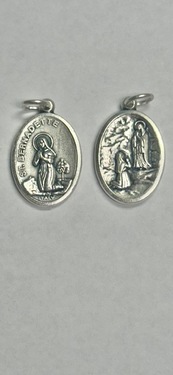 Photo of OXIDIZED ST BERNADETTE/LOURDES MEDAL 704BL