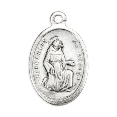 Photo of OXIDIZED ST FRANCIS OF ASSISI MEDAL 704F