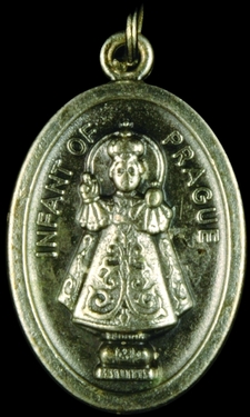 Photo of OXIDIZED INFANT OF PRAGUE MEDAL 704I