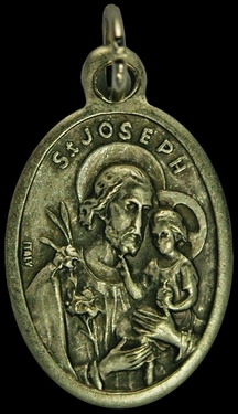 Photo of OXIDIZED ST JOSEPH MEDAL 704JOS