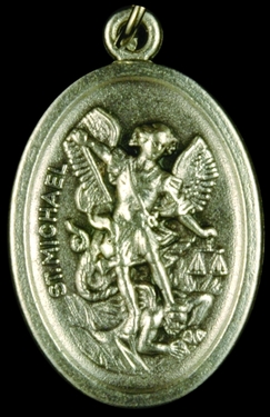 Photo of OXIDIZED ST MICHAEL MEDAL 704M