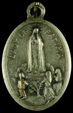 Photo of OXIDIZED SACRED HEART OF FATIMA MEDAL 704SHF