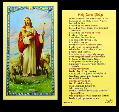 Photo of HOLY NAME PLEDGE 800-083