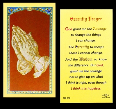 Photo of SERENITY PRAYER 800-342