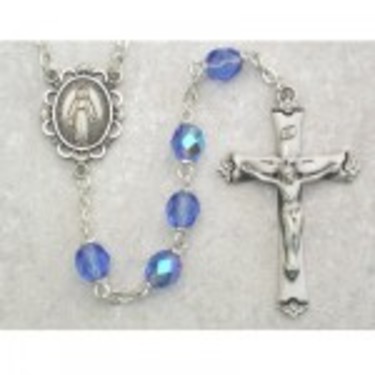 Photo of SS 6MM AB ZIRCON/DEC ROSARY WITH VELVET BOX 875L-DEC