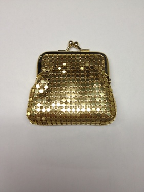 Photo of GOLD MESH ZIPPER ROSARY CASE W/ ANTI-TARNISH LINING 902G