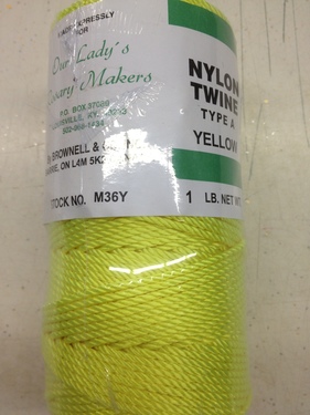 Photo of #36 YELLOW/NEON TWISTED NYLON TWINE M36Y