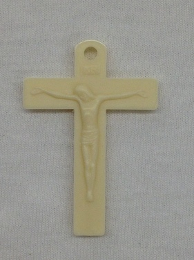 Photo of IVORY PLASTIC MISSION CRUCIFIX M51I