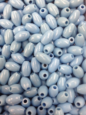 Photo of 6X9MM BLUE PLASTIC MISSION BEAD M5B