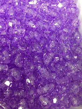 Photo of VIOLET 8MM FACETED TRANSPARENT BEAD M668V