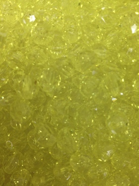 Photo of YELLOW 8MM FACETED TRANSPARENT BEAD M668Y