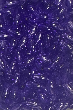 Photo of 6X9MM DK AMETHYST TRANSPARENT PLASTIC MISSION BEAD M7AM