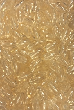 Photo of 6X9MM CHAMPAGNE TRANSPARENT PLASTIC MISSION BEAD M7CH