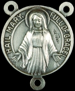 Photo of STERLING SILVER OUR FATHER WITH HAIL MARY ON REVERSE CENTER 1328