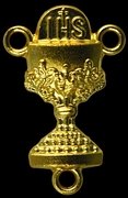 Photo of GOLD PLATED CHALICE WITH HOST CENTER 1428
