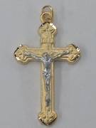 Photo of GOLD PLATED TWO TONED CRUCIFIX 1468