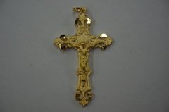 Photo of GOLD PLATED PEWTER CRUCIFIX 1469