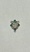 Photo of PEWTER ST PATRICK CENTER WITH GREEN SHAMROCK TIPS 318