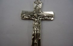 Photo of NICKEL SILVER TRINITY CRUCIFIX 500