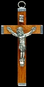 Photo of BROWN WOOD CRUCIFIX 549BR