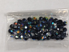 Photo of BLACK 6MM PRECIOSA AURORA BOREALIS CRYSTAL BEADS 611BK