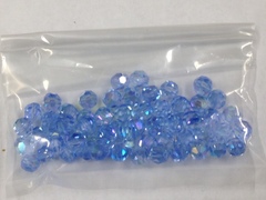 Photo of LT SAPPHIRE 6MM PRECIOSA AURORA BOREALIS CRYSTAL BEADS 611LSA