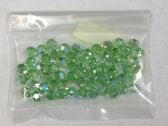 Photo of PERIDOT 6MM PRECIOSA AURORA BOREALIS CRYSTAL BEADS 611PE