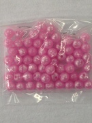 Photo of PINK 8MM PEARLIZED PLASTIC BEADS 638P