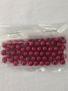 Photo of DARK RED 6MM PEARLIZED PLASTIC BEADS 639DR