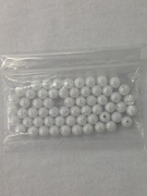 Photo of WHITE 6MM PEARLIZED PLASTIC BEADS 639W