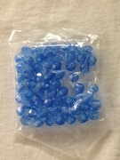 Photo of BLUE 8MM FACETED TRANSPARENT BEADS 668B