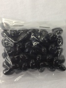 Photo of BLACK 8x12MM OVAL ACRYLIC BEADS 672BK