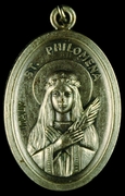 Photo of OXIDIZED ST PHILOMENA MEDAL 704PH